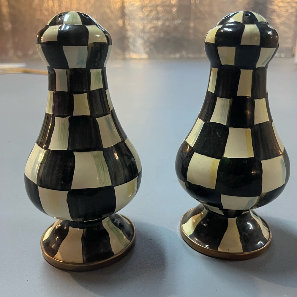 MacKenzie-Childs Courtly Large Salt and Pepper Shakers